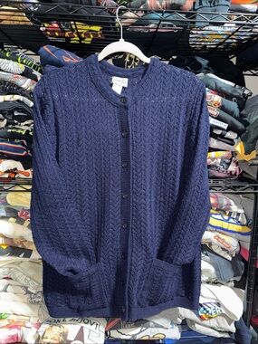Vintage 80s NWOT Cuddle Knit Acrylic Knitted Cardigan Sweater Size Large